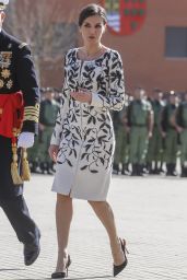 Queen Letizia of Spain - Delivery of the National Flag to the "Napoles" Infantry Regiment 4 in Madrid 02/23/2019