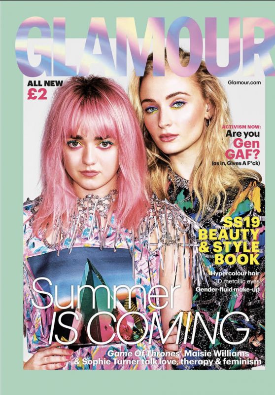 Sophie Turner and Maisie Williams - Glamour UK March 2019