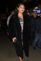 Vanessa White Night Out - Celebrating Her Sisters Birthday at Disco 54 Club in London 02/22/2019