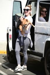 Alessandra Torresani With Her Dog - Shopping in Studio City 03/29/2019