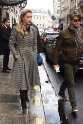 Amber Heard - Leaving the Bristol Hotel in Paris 03/04/2019