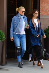 Bella Hadid and Yolanda Hadid - Out in NYC 03/30/2019