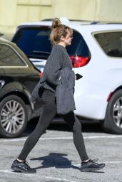 Elizabeth Olsen in Tights - Out in LA 02/26/2019