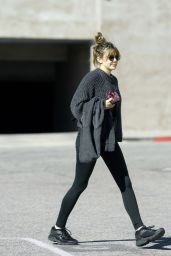 Elizabeth Olsen in Tights - Out in LA 02/26/2019