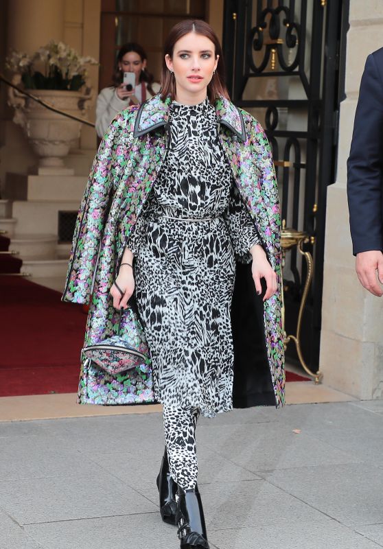 Emma Roberts Looks Stylish - Leaving The Ritz Hotel in Paris 03/05/2019
