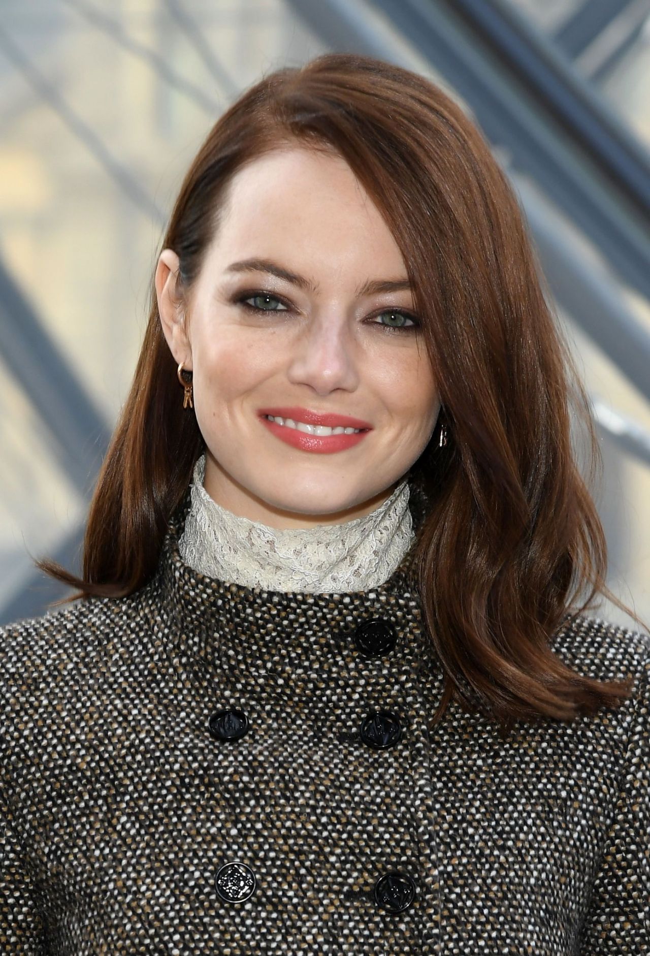 Emma Stone attending the Louis Vuitton show as part of the Paris Fashion  Week Womenswear Fall/Winter 2018/2019 held at Le Louvre, in Paris, France,  on march 05, 2018, France. Photo by Jerome
