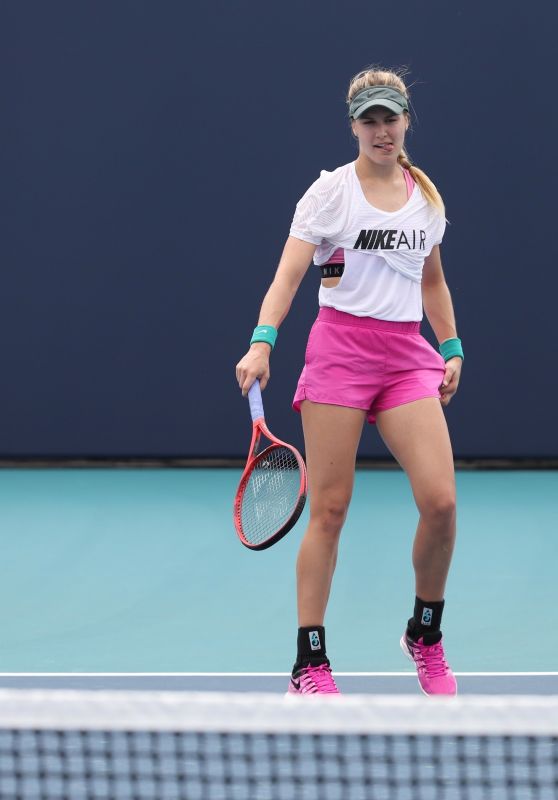 Eugenie Bouchard - Practice Prior to the Start of the Miami Open Tennis Tournament 03/16/2019