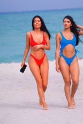 Gemma Lee Farrell and Paula Suarez in Bikinis - Miami 03/21/2019