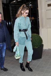 Gigi Hadid is Stylish - Leaving Her Hotel in Paris 02/28/2019