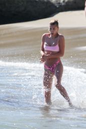 Hailey Rhode Bieber in a Pink Bikini 03/17/2019