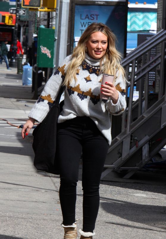 Hilary Duff on the Set of Younger in NYC 03/07/2019