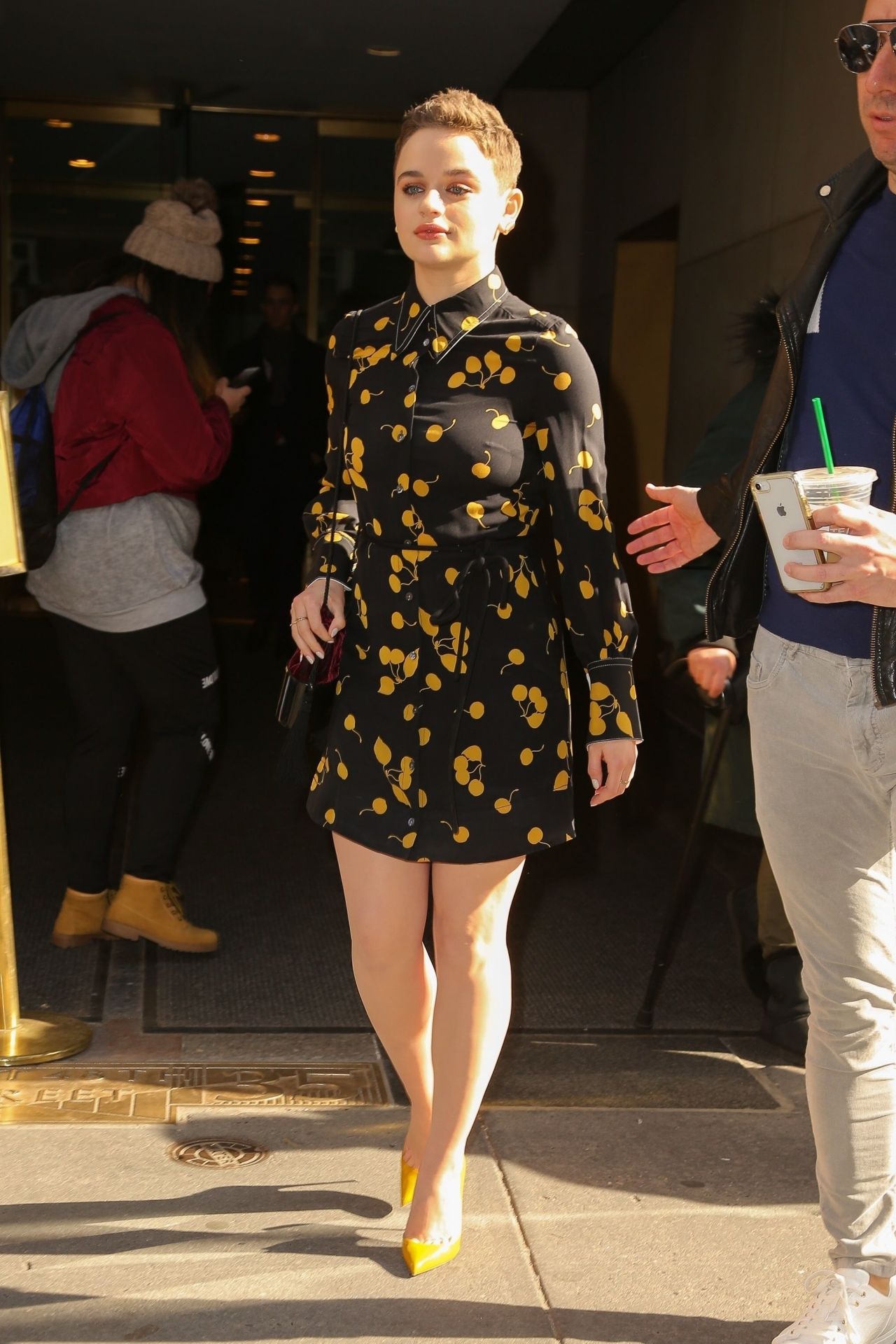 Joey King in Mini Dress Out in NYC 03/14/2019 • CelebMafia