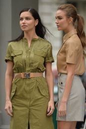 Josephine Skriver and Adriana Lima - Shooting a Maybelline Commercial in NYC 03/22/2019