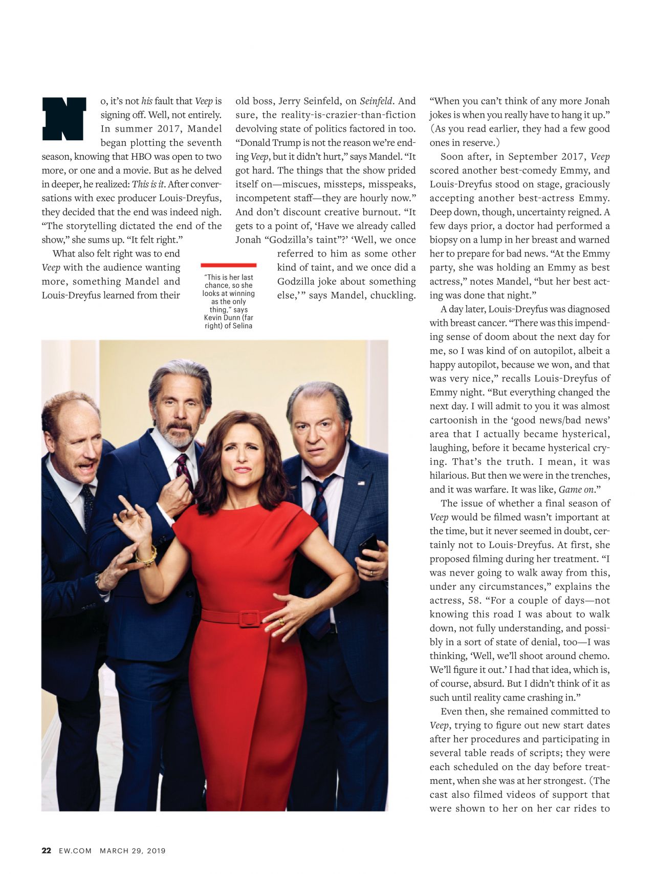 Julia Louis-Dreyfus - Entertainment Weekly Magazine March 2019 Issue