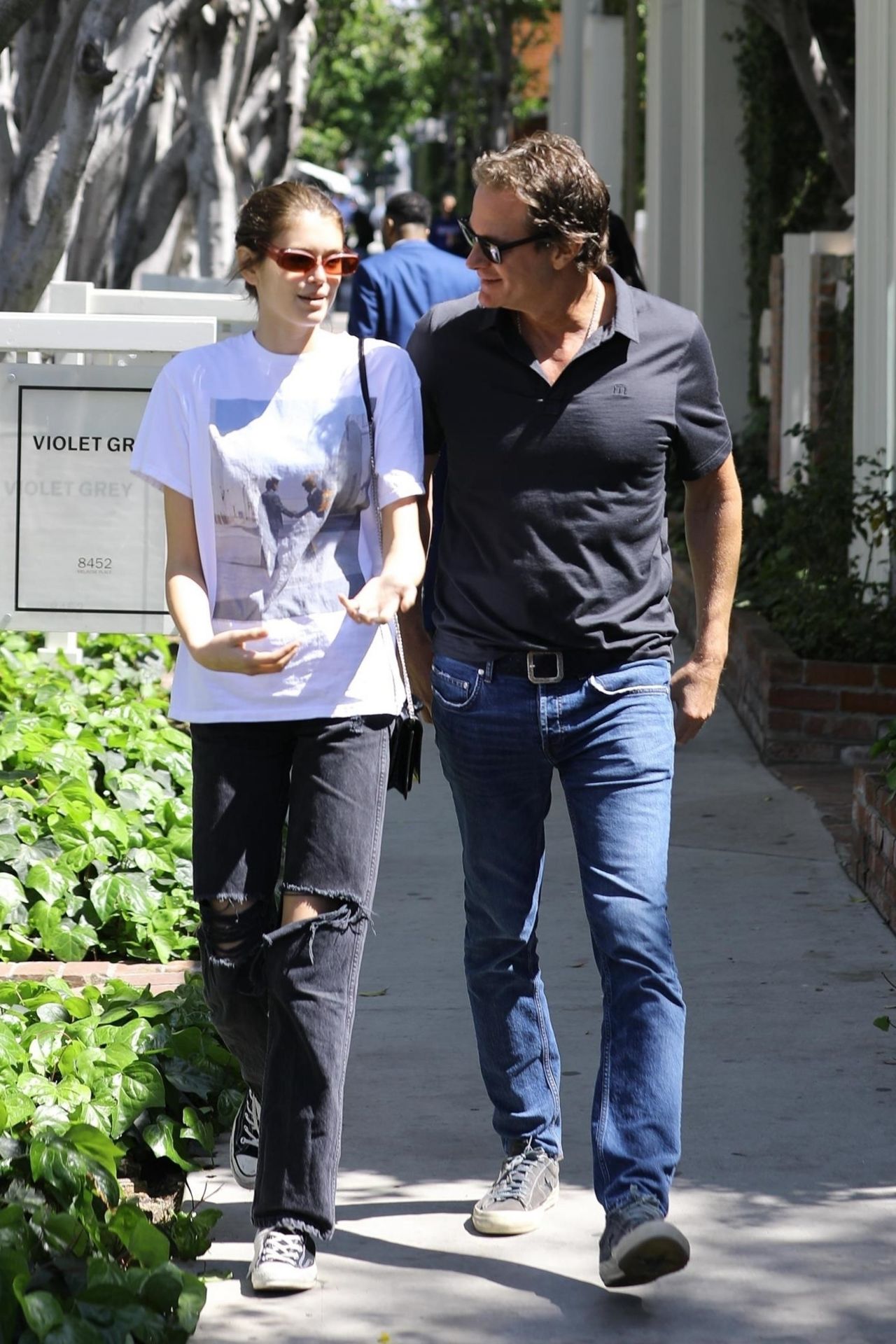 Kaia Gerber and Rande Gerber - Shopping in West Hollywoood 03/26/2019