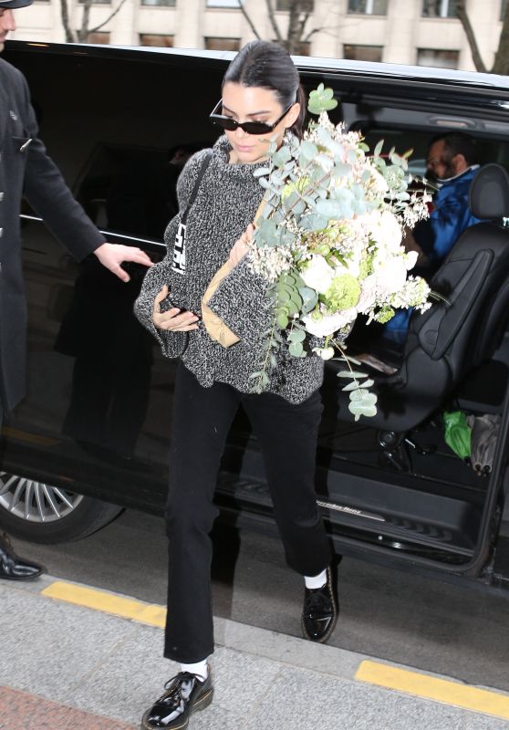 Kendall Jenner - Arriving at the Hotel George V in Paris 03/15/2019