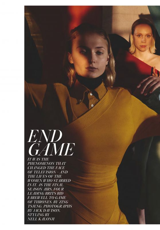 Maisie Williams, Sophie Turner, Lena Headey and Gwendoline Christie - Vogue Magazine UK April 2019 Issue