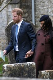 Meghan Markle and Prince Harry at the Christening of Zara and Mike Tindall