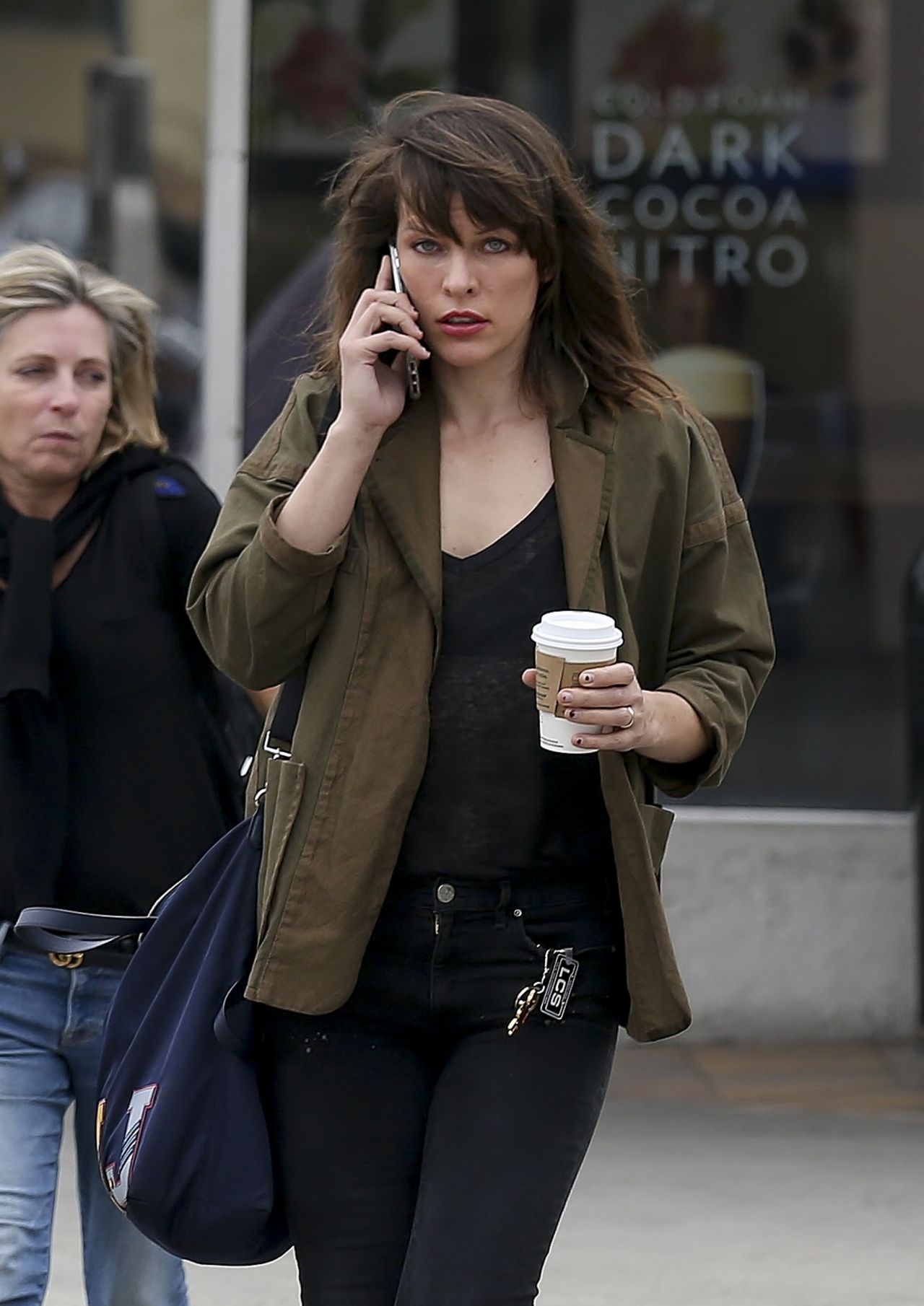 Milla Jovovich - Out for Coffee in LA 03/19/2019 • CelebMafia