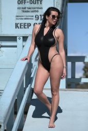Nadine Mirada in a Zip-Front Swimsuit 03/09/2019