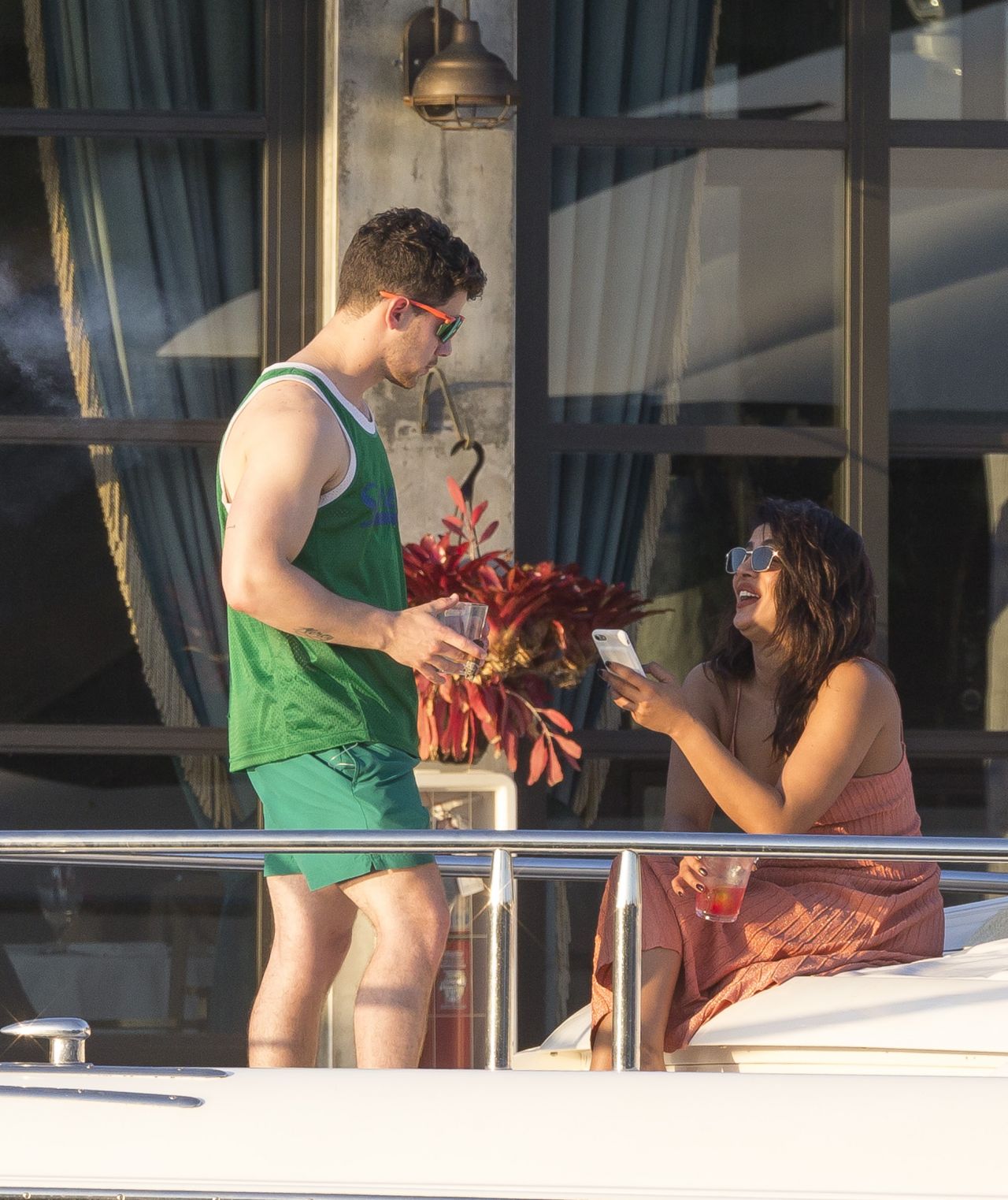 Priyanka Chopra and Nick Jonas - Kiki On The River Restaurant in Miami