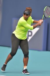 Serena Williams – Practises During the Miami Open Tennis Tournament 03/20/2019