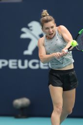 Simona Halep – Practice Prior to the Start of the Miami Open Tennis