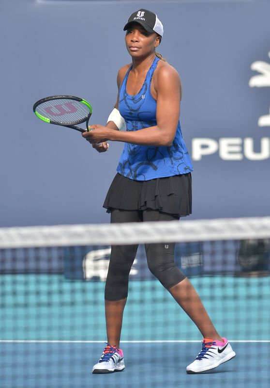 Venus Williams – Practises During the Miami Open Tennis Tournament 03/21/2019