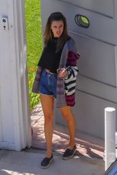 Alessandra Ambrosio in Jeans Shorts - Santa Monica 04/11/2019