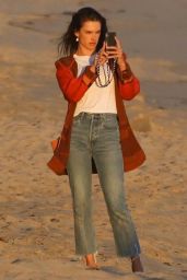 Alessandra Ambrosio - On the Beach in Malibu 04/02/2019