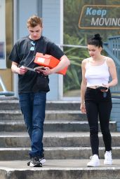 Ariel Winter in White Tank and Tight Black Jeans 04/05/2019