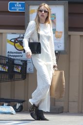 Emma Roberts in a White Maxi Dress - LA 04/26/2019