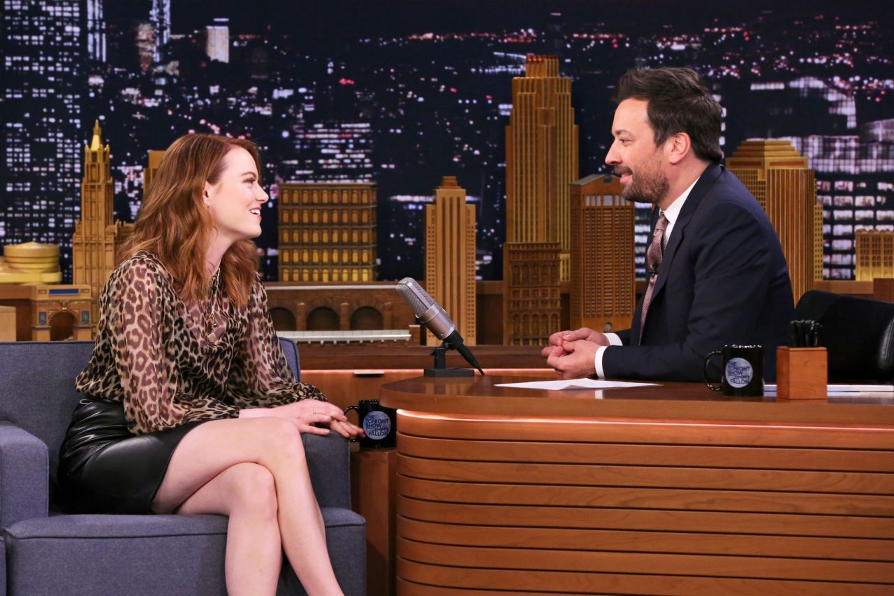 Emma Stone - The Tonight Show Starring Jimmy Fallon 04/11/2019 • CelebMafia