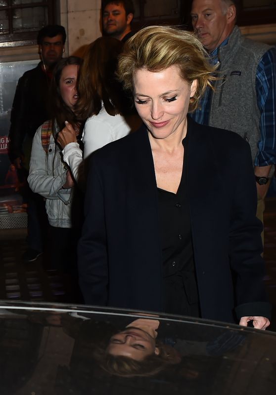 Gillian Anderson - Leaving the National Theatre in London 04/19/2019