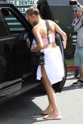 Hailey Rhode Bieber Leggy in Shorts - Hollywood 04/06/2019
