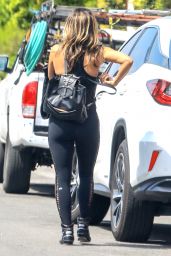 Halle Berry in Black Workout Gear 04/02/2019