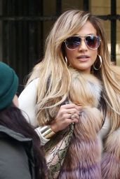 Jennifer Lopez on the Set of "Hustlers" in NYC 04/01/2019