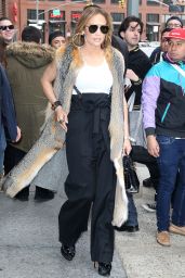  Jennifer Lopez Style&Fashion - Exiting Z100 Studios in NYC 04/09/2019