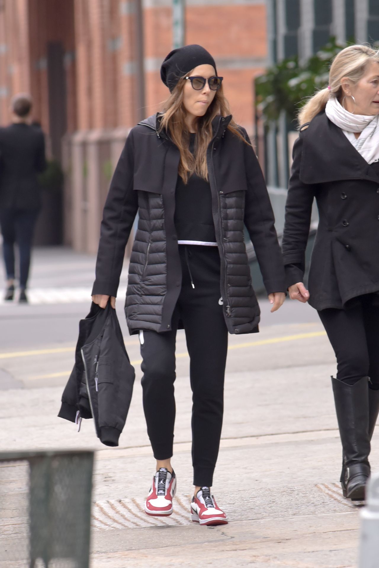 Jessica Biel Street Style - Out With Her Mom Kimberly Biel in New York