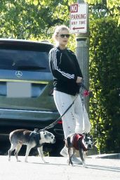 Kate Mara - Walking Her Dogs in LA 04/07/2019