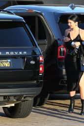 Kylie Jenner in Black Sultry Dress - Malibu 04/06/2019