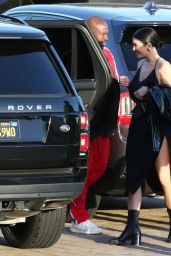 Kylie Jenner in Black Sultry Dress - Malibu 04/06/2019