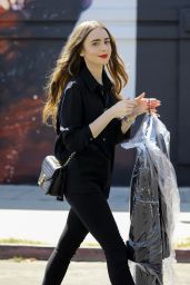 Lily Collins - a Trip to the Dry Cleaners in West Hollywood 04/18/2019