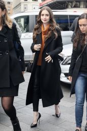 Lily Collins - Arriving at Global Studios in London 04/29/2019