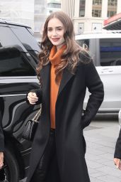 Lily Collins - Arriving at Global Studios in London 04/29/2019