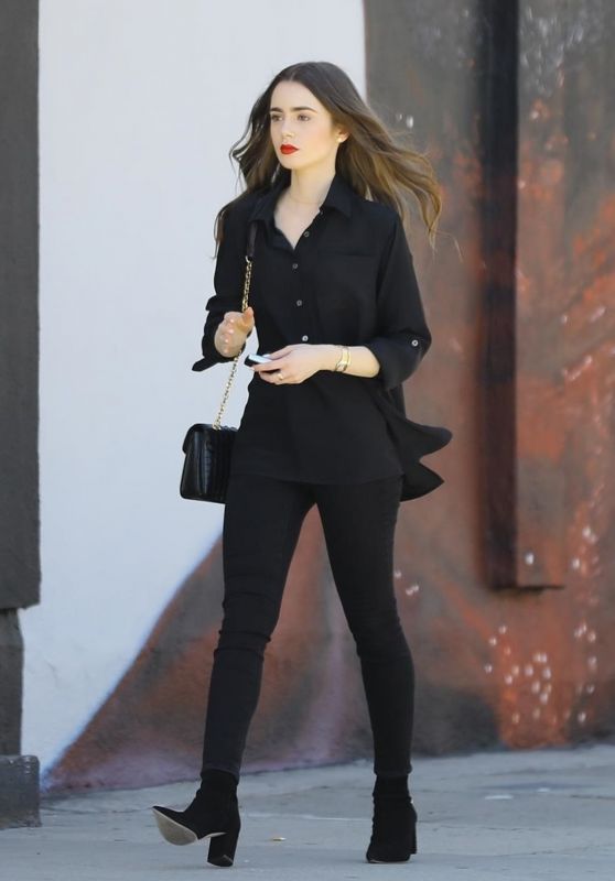 Lily Collins - Out in West Hollywood 04/18/2019