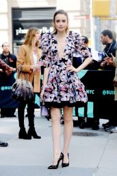 Lily Collins - Outside BUILD Series in NYC 04/08/2019