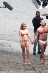 Ludivine Sagnier - Filming The New Pope on the Beach in Venice 04/08/2019