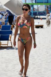 Maria Hering in a Colorful Bikini in Miami Beach 04/07/2019