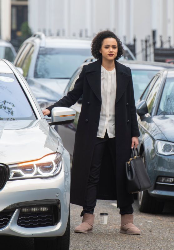 Nathalie Emmanuel - Filming "Four Weddings and a Funeral" TV Show in West London 04/23/2019